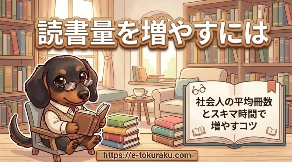 【読書量を増やすには】社会人の平均冊数とスキマ時間で増やすコツ