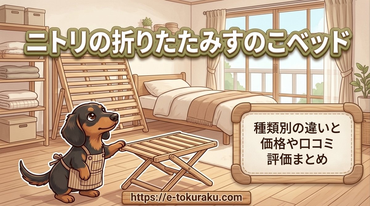 【ニトリの折りたたみすのこベッド】種類別の違いと価格や口コミ評価まとめ