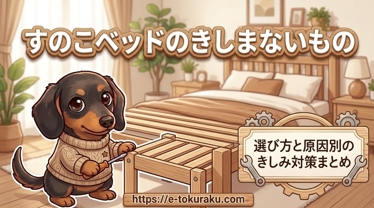 【すのこベッドのきしまないもの】選び方と原因別のきしみ対策まとめ