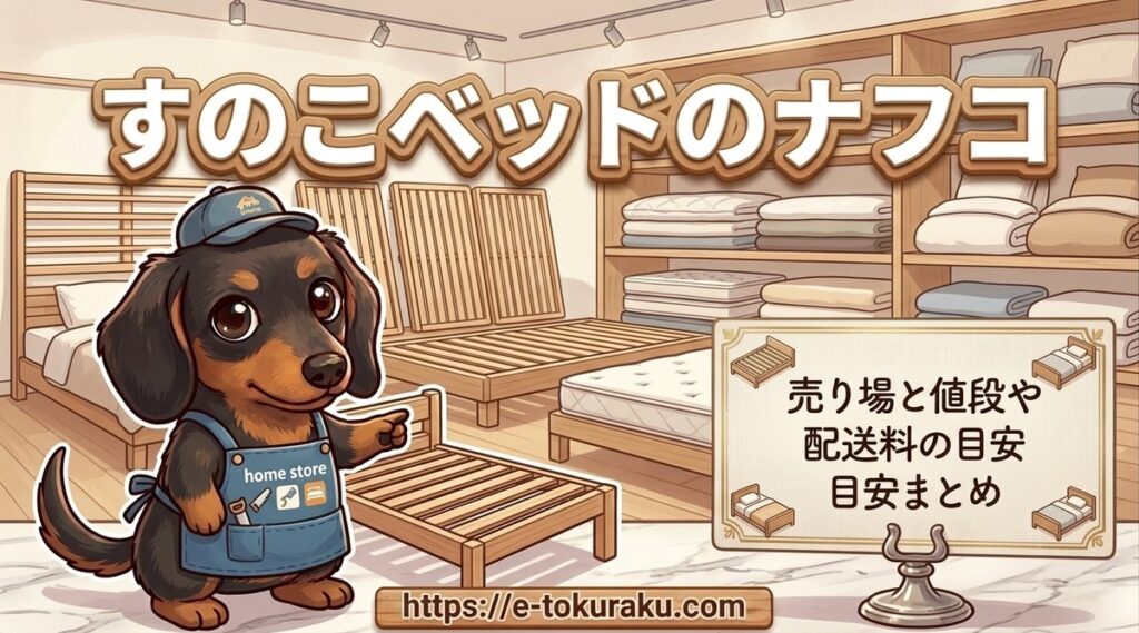 【すのこベッドのナフコ】売り場と値段や配送料の目安まとめ