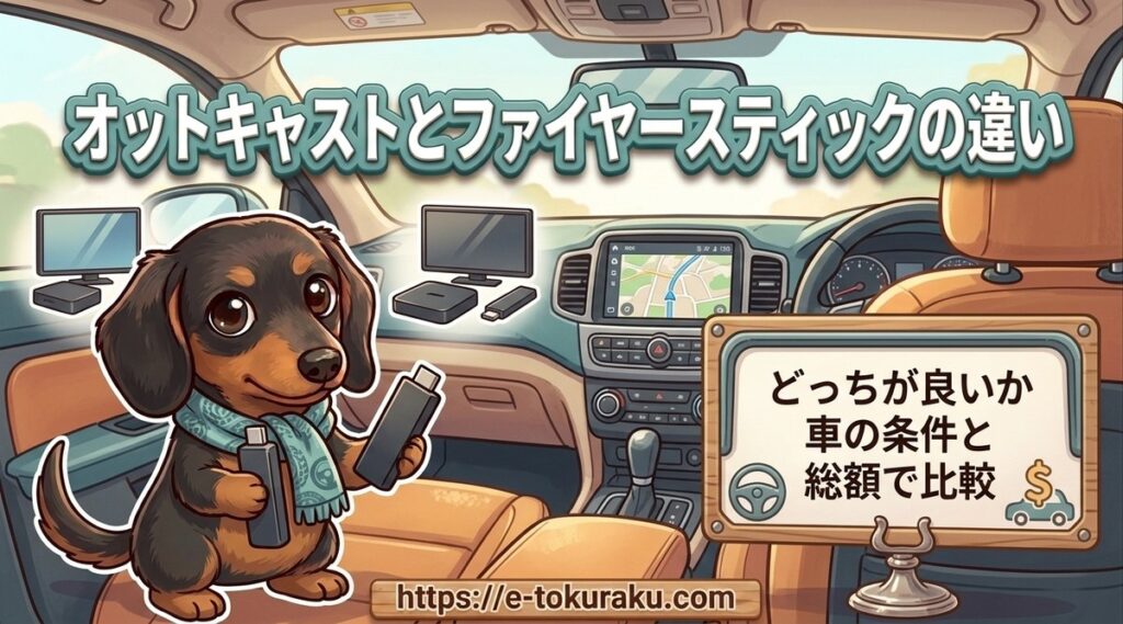 【オットキャストとファイヤースティックの違い】どっちが良いか車の条件と総額で比較