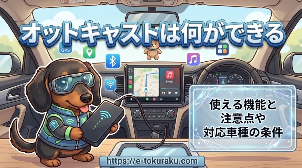 【オットキャストは何ができる?】使える機能と注意点や対応車種の条件