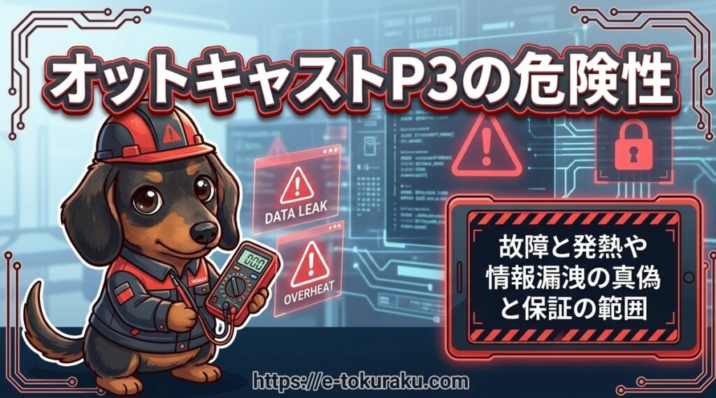 【オットキャストP3の危険性】故障と発熱や情報漏洩の真偽と保証の範囲