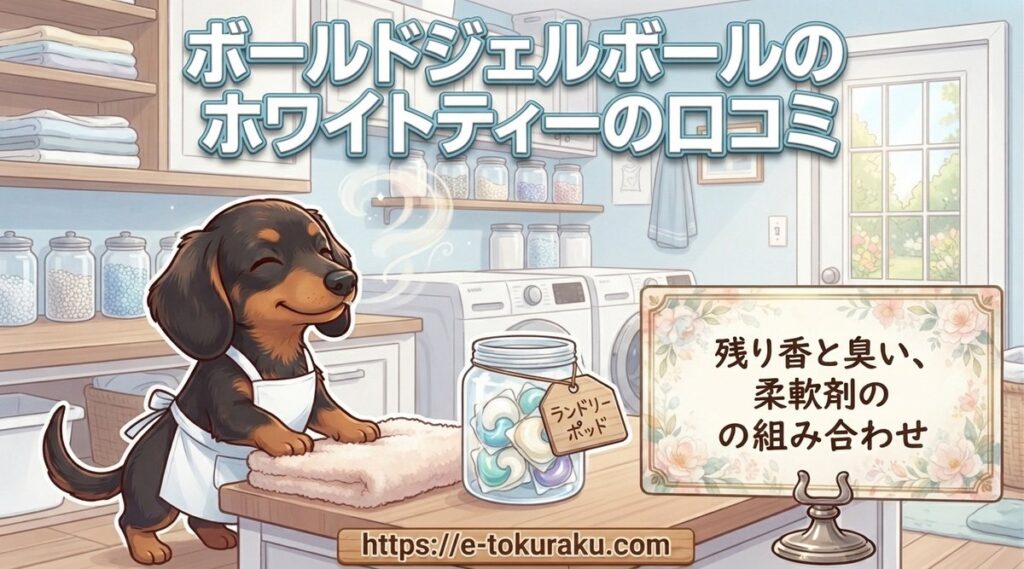 【ボールドジェルボールのホワイトティーの口コミ】残り香と臭い、柔軟剤の組み合わせ