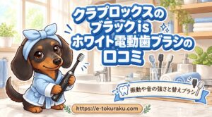 【クラプロックスのブラックisホワイト電動歯ブラシの口コミ】振動や音の強さと替えブラシ
