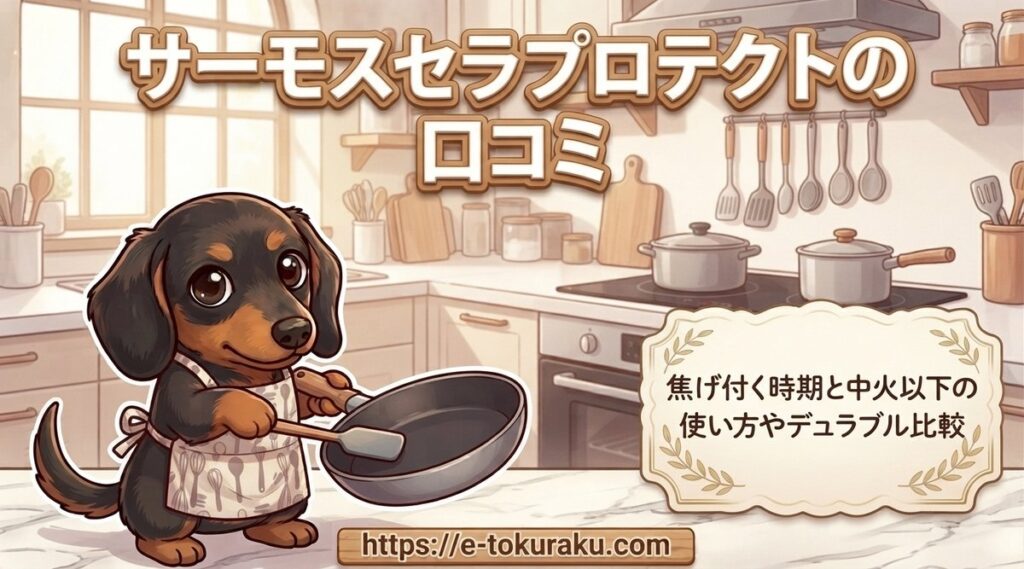 【サーモスセラプロテクトの口コミ】焦げ付く時期と中火以下の使い方やデュラブル比較