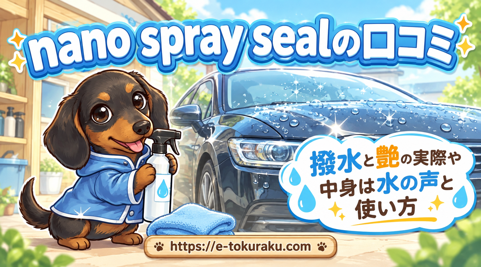 【nano spray sealの口コミ】撥水と艶の実際や中身は水の声と使い方